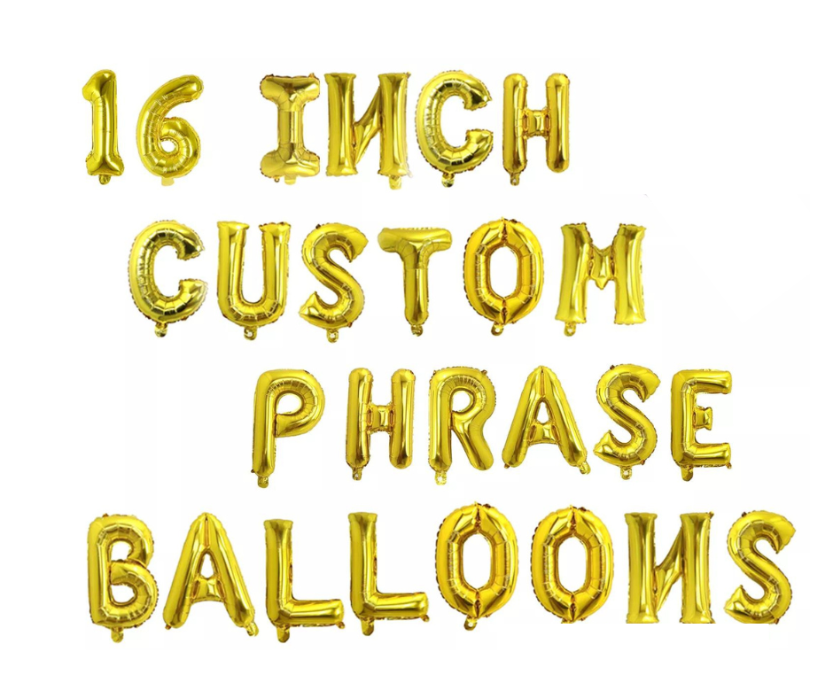 16" Gold foil letters