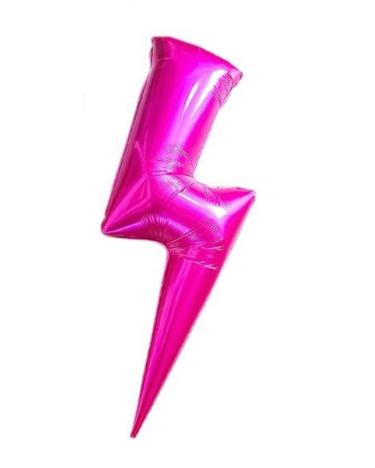 31" Lightning bolt pink foil balloon