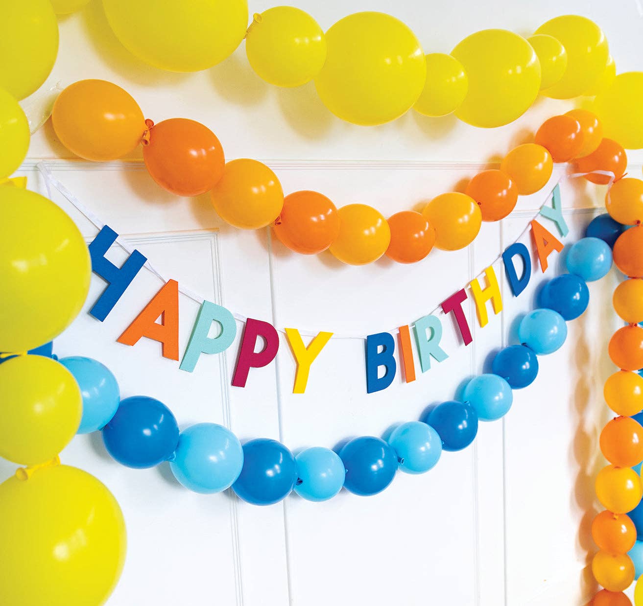 Bright Happy Birthday Felt Banner - 1 pk
