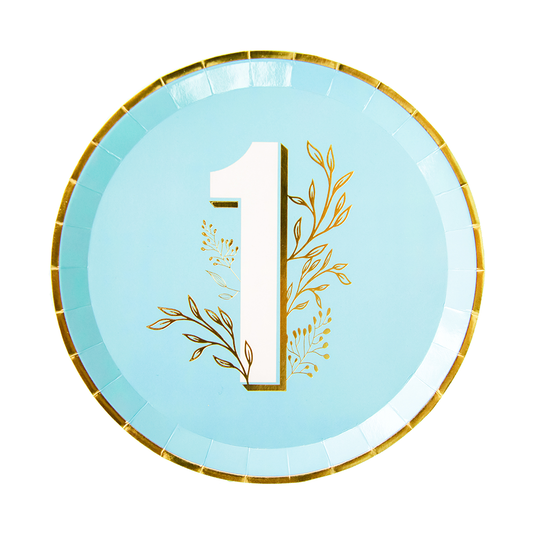 Onederland blue  Dinner Plates - 8 Pk.