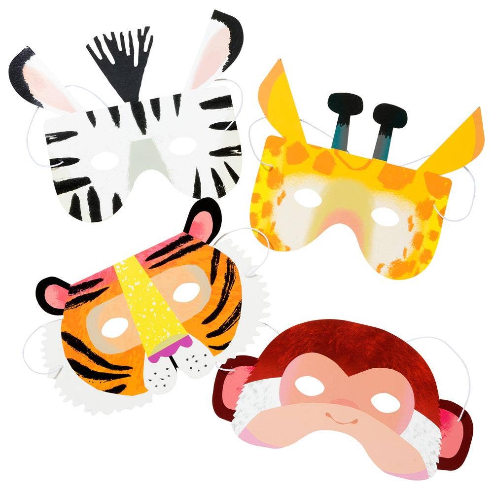 Kids Dress Up Animal Masks - 8 Pk