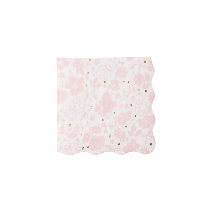 EMMA BEAR PINK LARGE NAPKINS - 20 pk