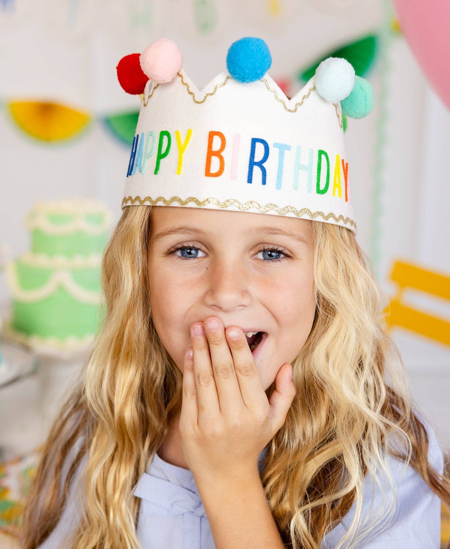 Happy Birthday Felt Crown - 1 pk
