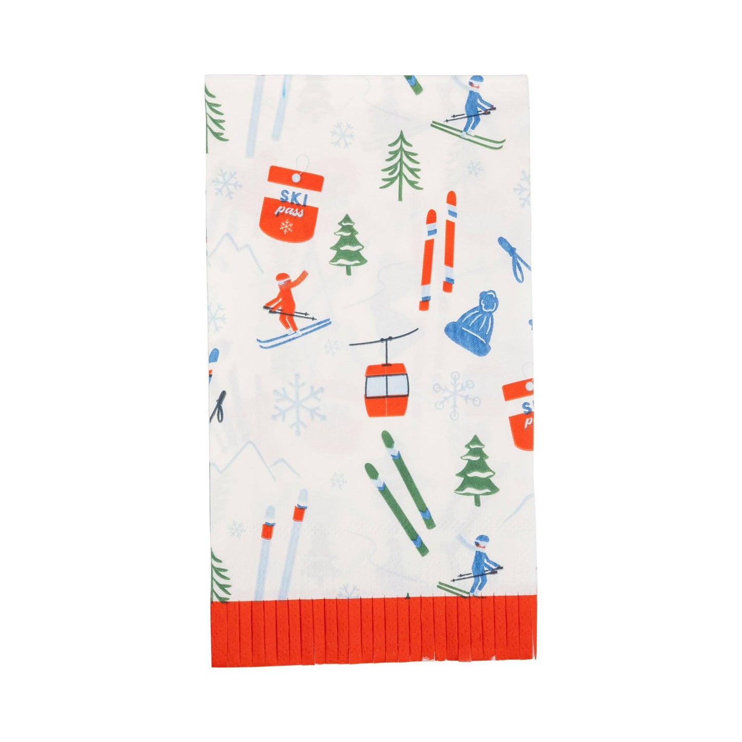 Snow Ski Guest Napkin - 24 pk