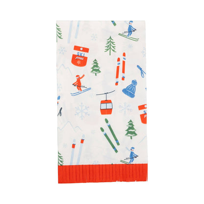 Snow Ski Guest Napkin - 24 pk
