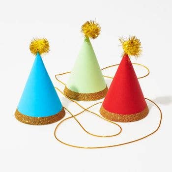 Mini Pom Party Hats- 8 pk.