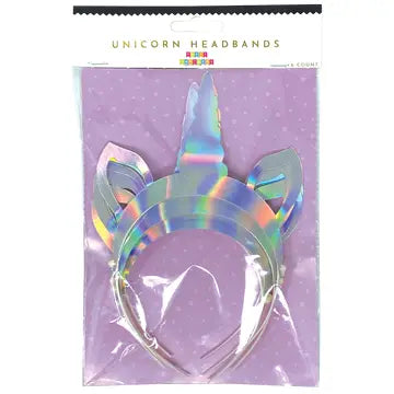 Iridescent Unicorn headband - 6 pk