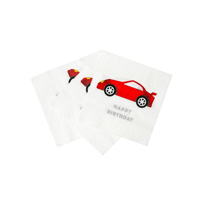 Party Racer Car Napkins - 16 Pack