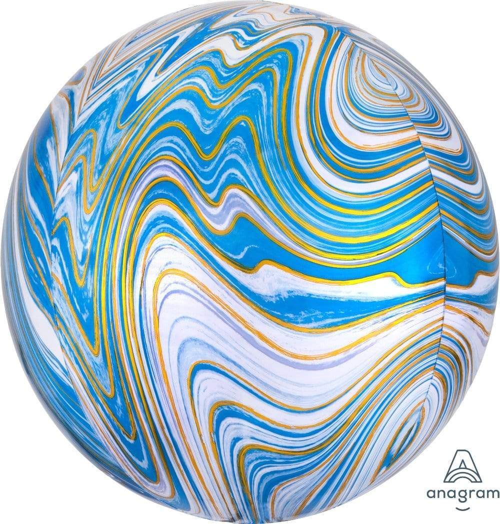 16" Orbz sphere Marble blue