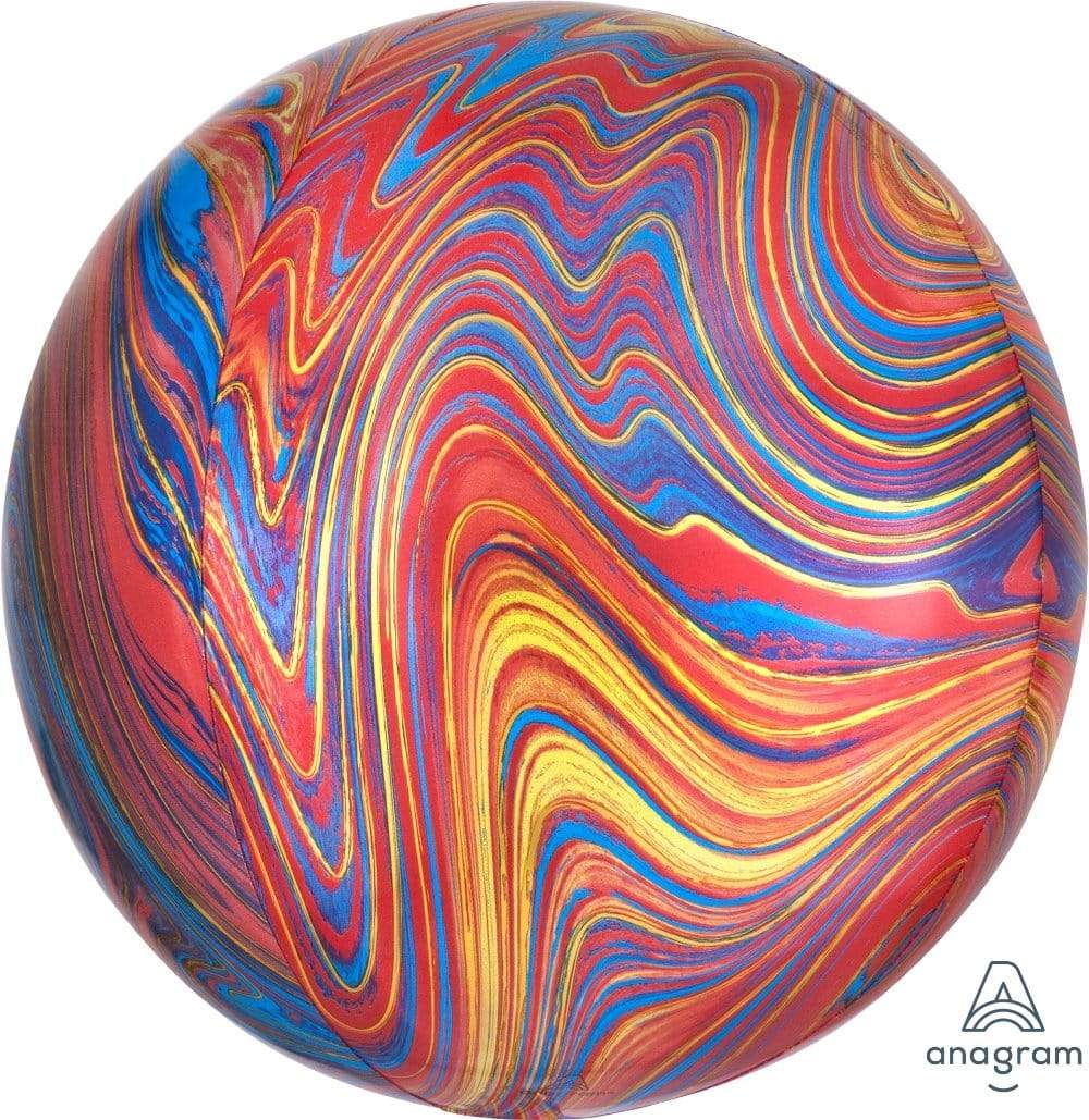 16" Orbz sphere Marble red