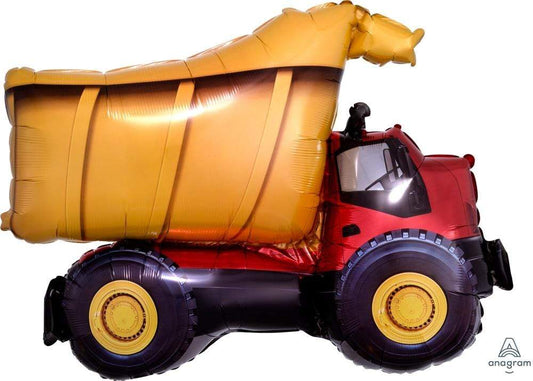 32" Dump truck foil balloon with helium