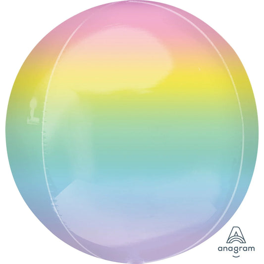 16" Orbz sphere ombre pastel rainbow