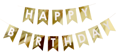 Foil Happy Birthday Gold Banner - 1 pk