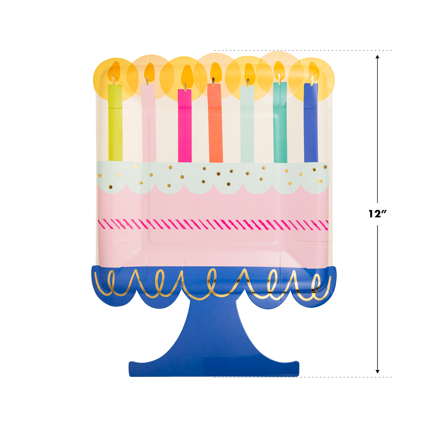 Cake Shaped Paper Plate- 12 pk