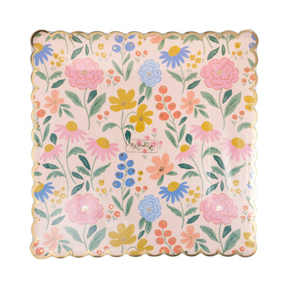 Floral Pattern paper Plate- 8 pk
