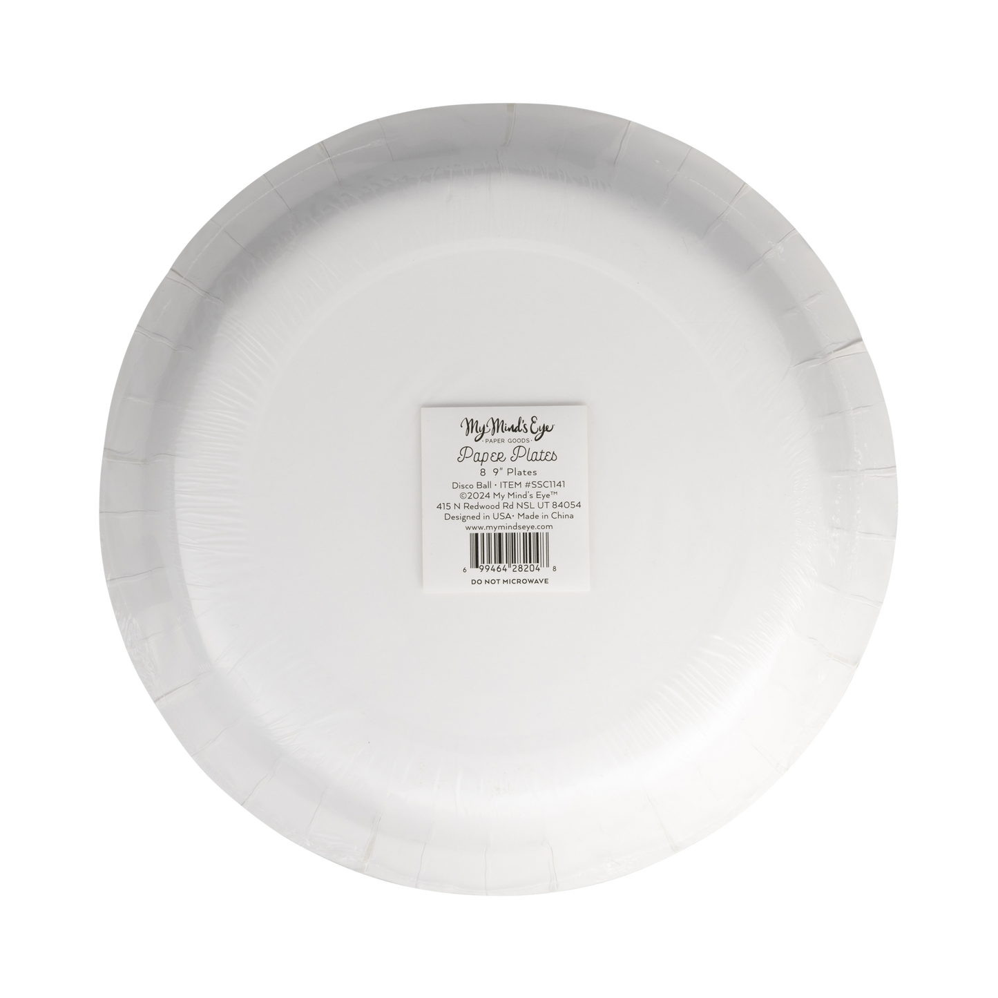 Silver Disco 9" Plate - 8 pk