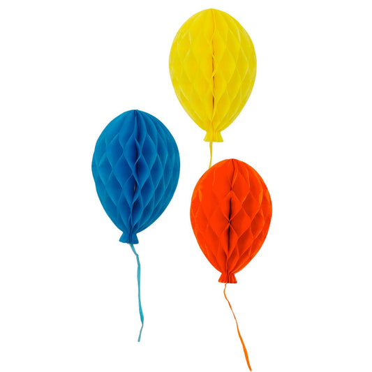 Honeycomb Balloons Party Decorations - 3 Pack