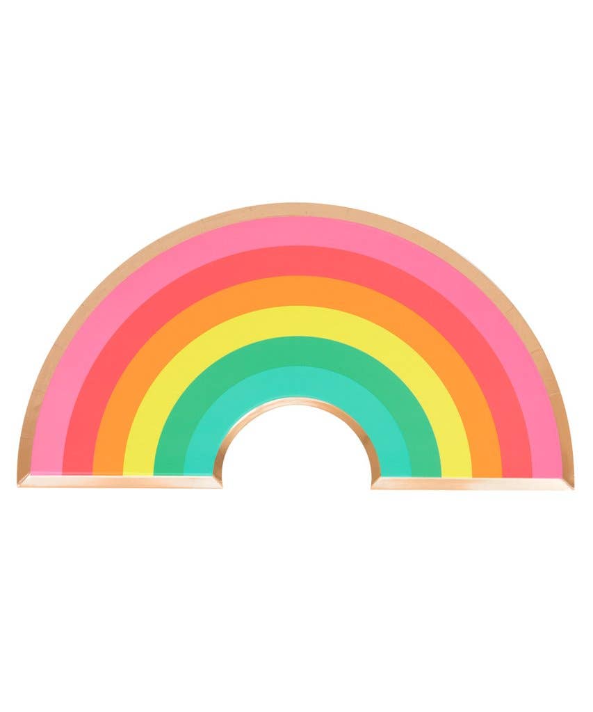 Novelty Plates - Rainbow- 8 pk