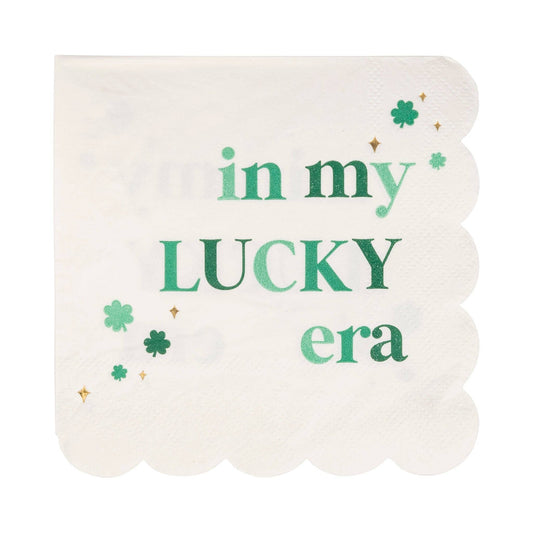 Foil Lucky Era Scallop Cocktail Napkin - 18 pk