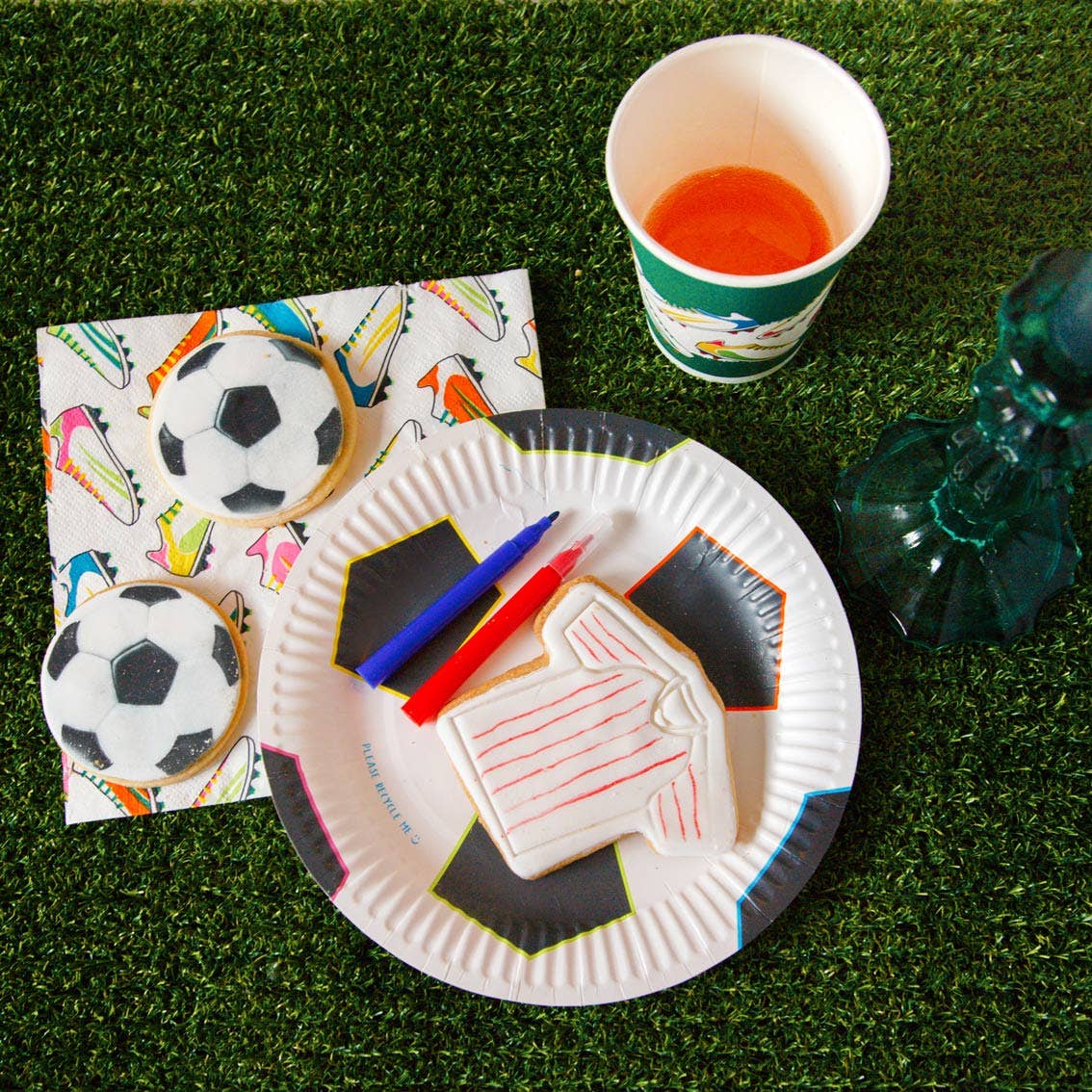 Eco-Friendly Football Soccer Napkins -20 Pk.