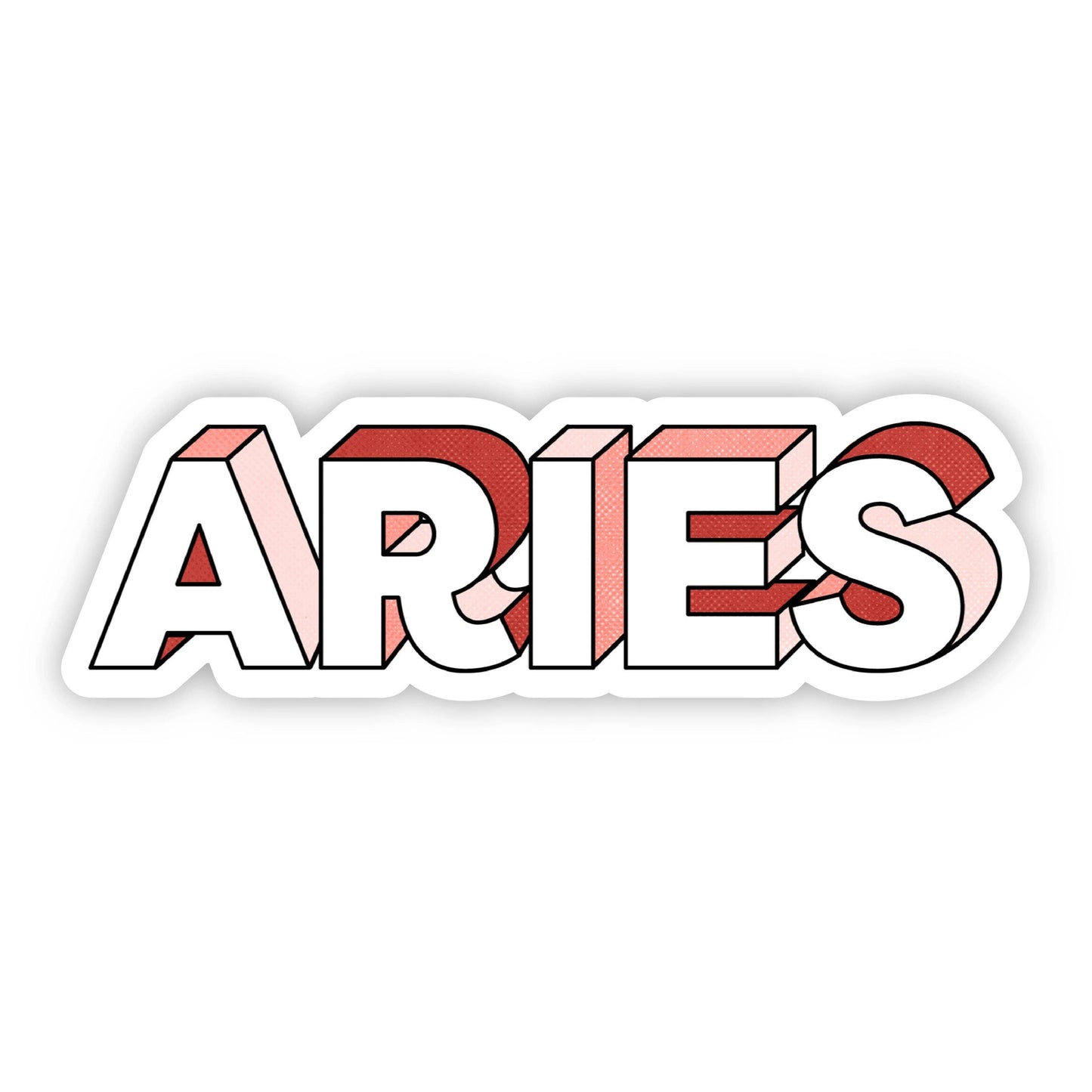 Aries Lettering Zodiac Sticker