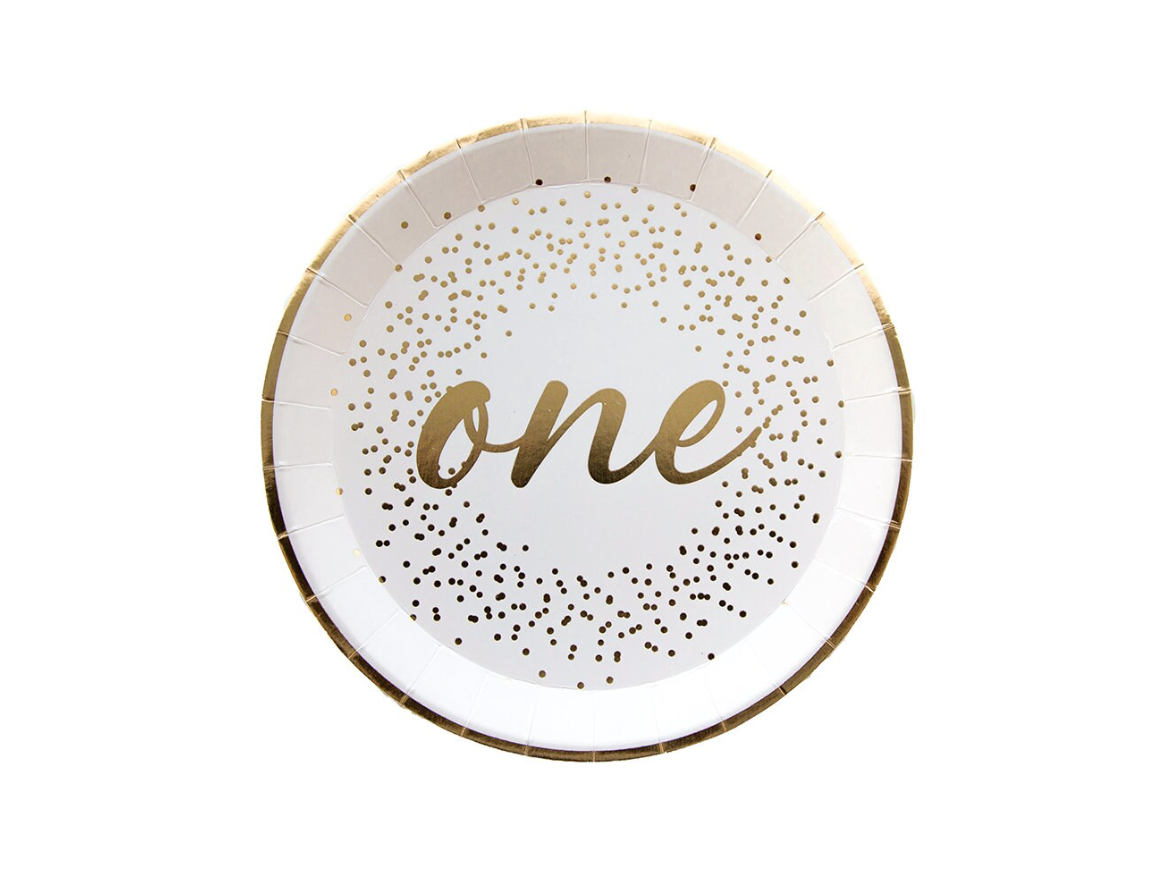 Onederland blue Dessert Plates - 8 Pk.