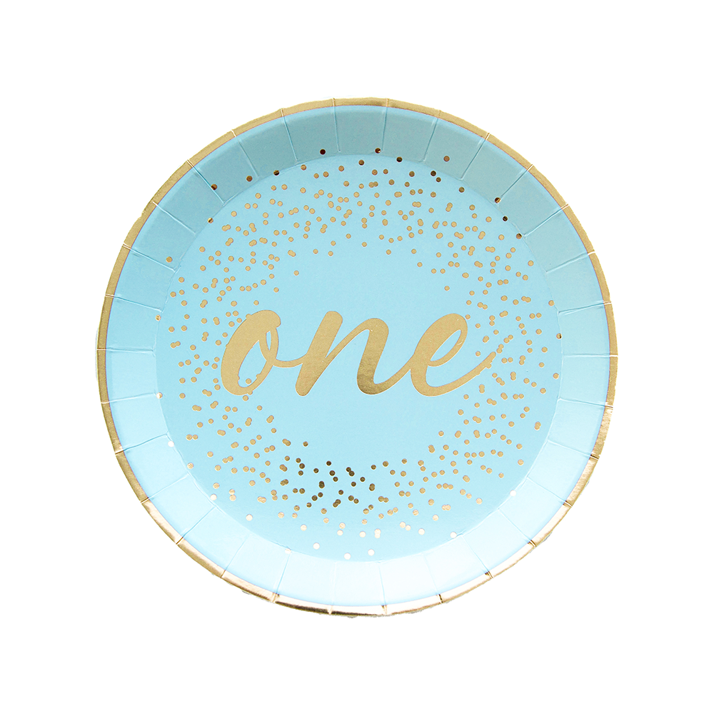 Onederland blue Dessert Plates - 8 Pk.