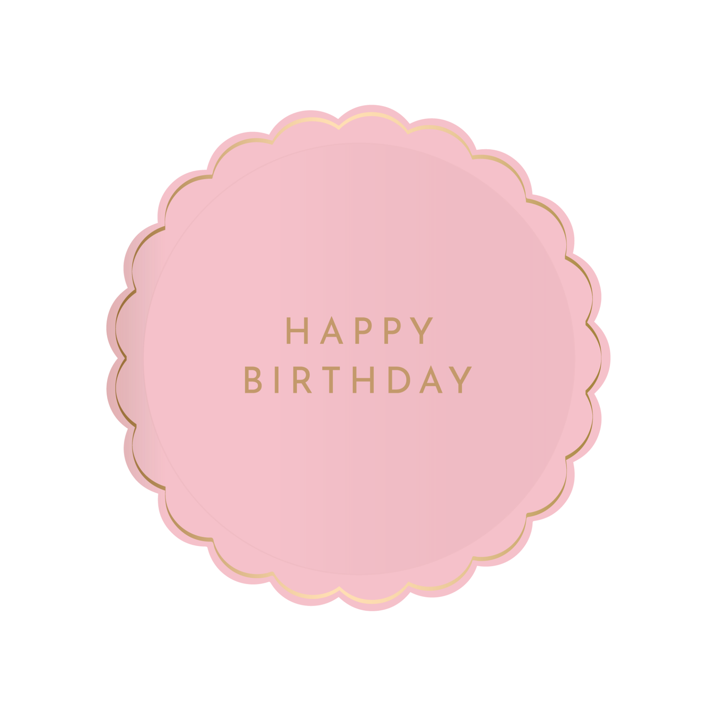 PETAL PINK SIGNATURE HAPPY BIRTHDAY SMALL PLATE - 8 pk