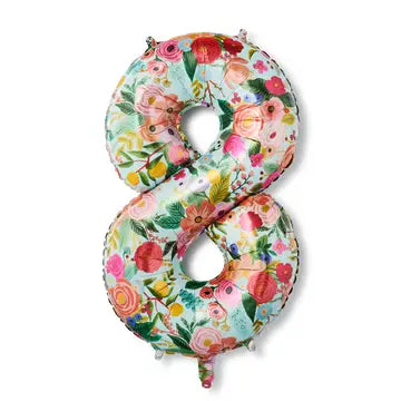 34" Garden floral foil numbers