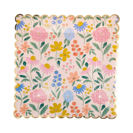 Floral Pattern paper Plate- 8 pk