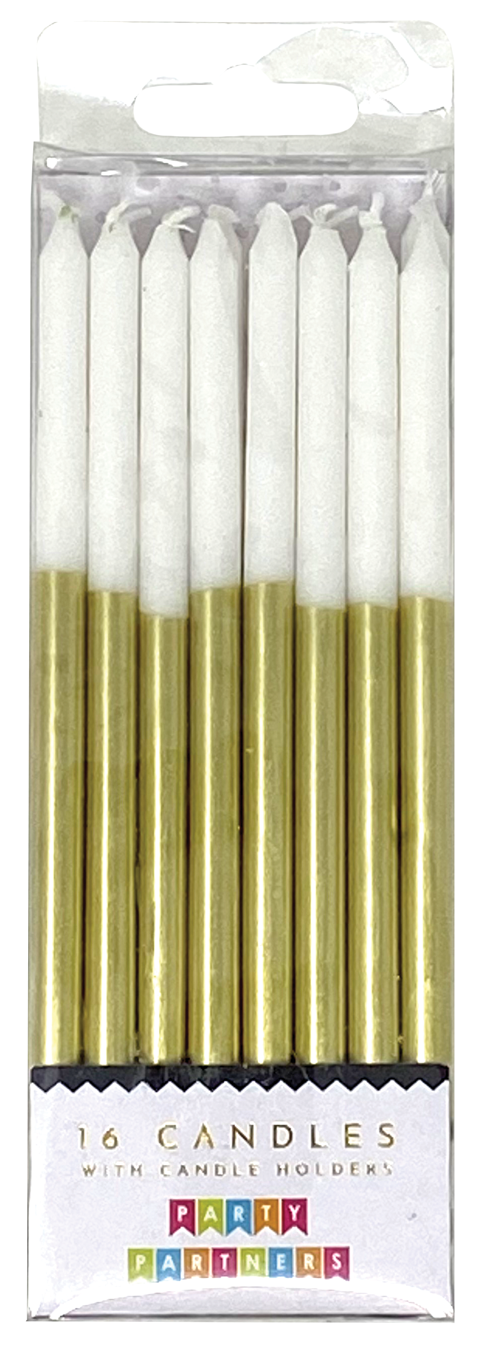 Gold Metallic Drip 16 Candle set