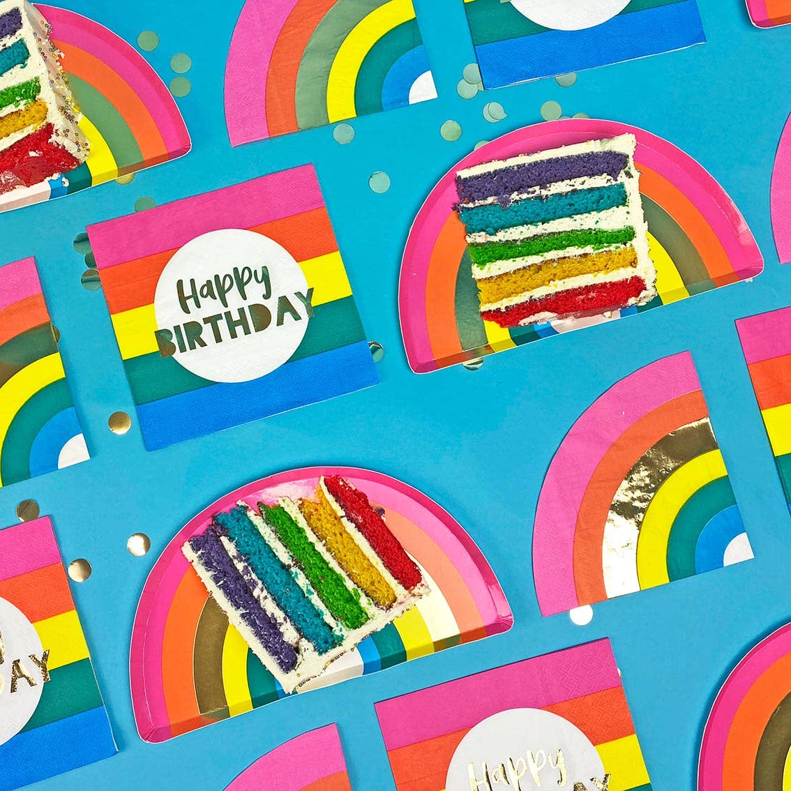 Rainbow Happy Birthday Napkins - 20 Pack