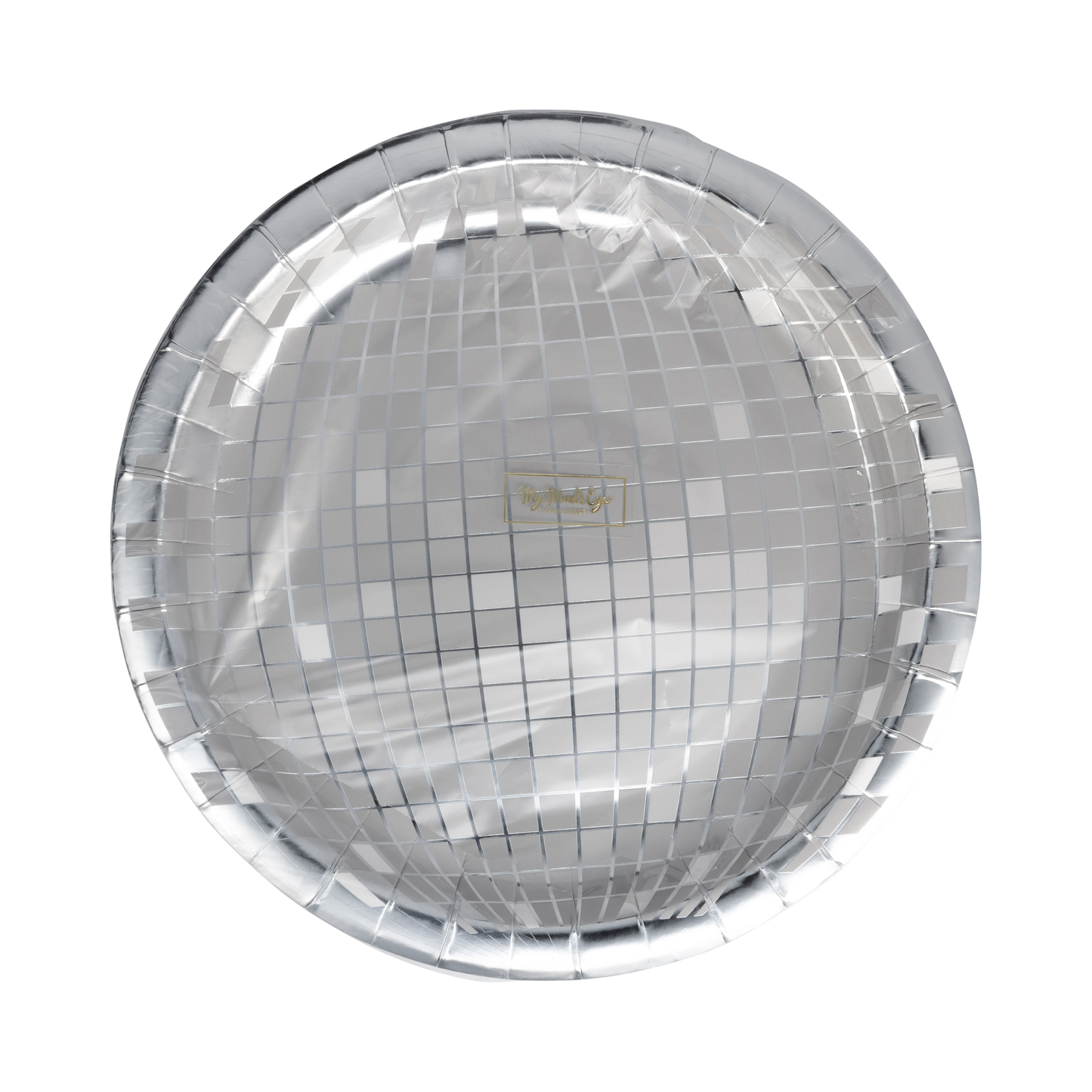 Silver Disco 9" Plate - 8 pk