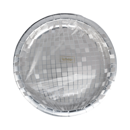 Silver Disco 9" Plate - 8 pk