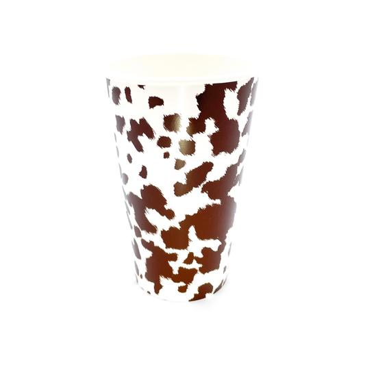 Brown Cowhide Cups - 8 pk.