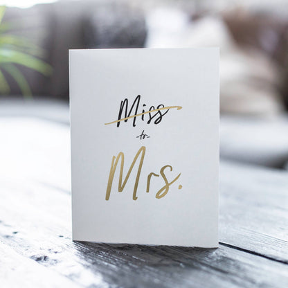 Miss To Mrs – Wedding Greeting Cards