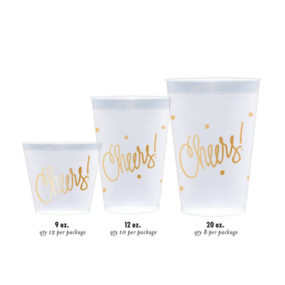 Cheers! | Frosted Cups (3 sizes): 12 Ounce