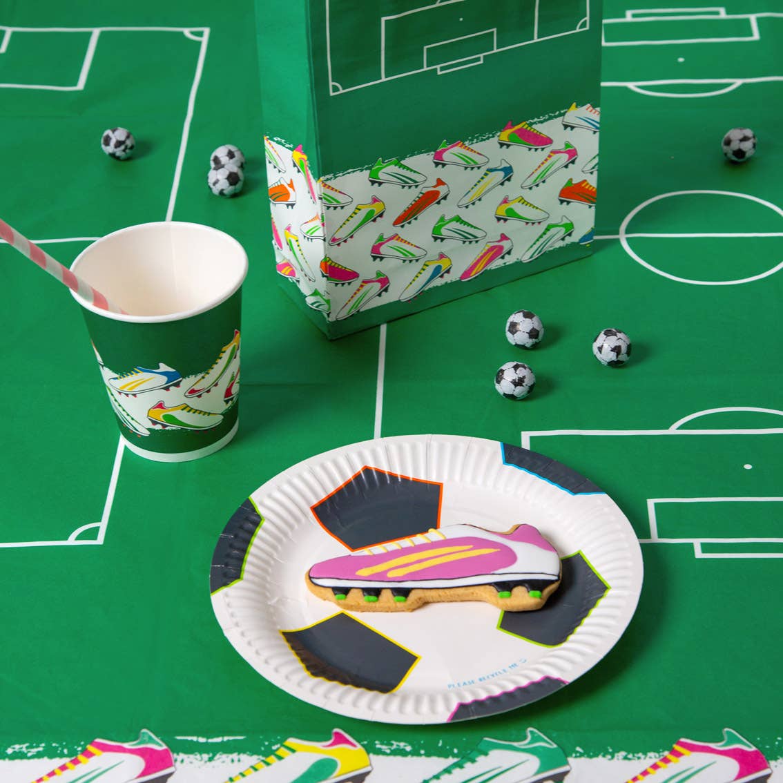 Eco-Friendly Soccer Plates - 12 Pk.