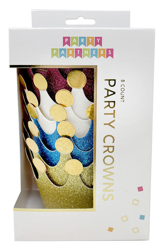 Colorful Mini Crowns - 8 PK
