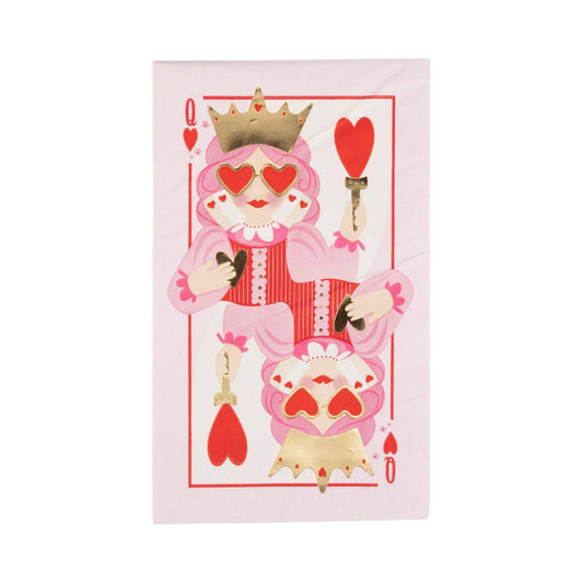 Queen of Hearts Dinner Napkin - 18 pk