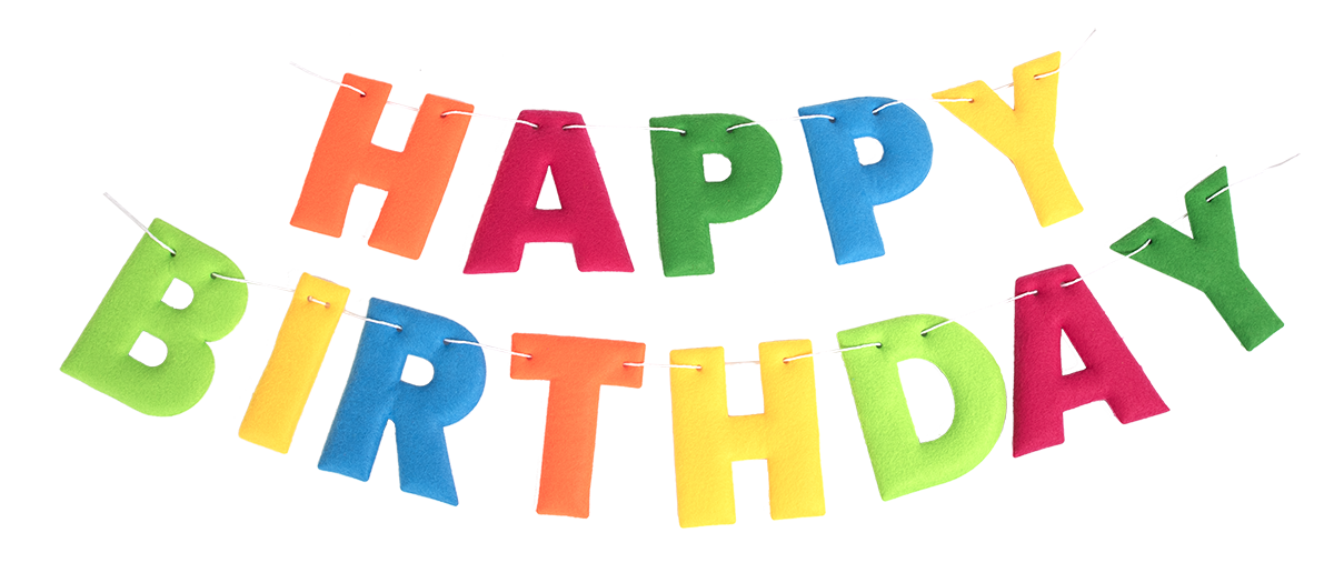Happy Birthday Padded Felt Banner