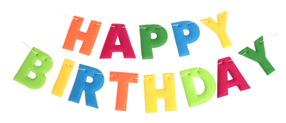 Happy Birthday Padded Felt Banner