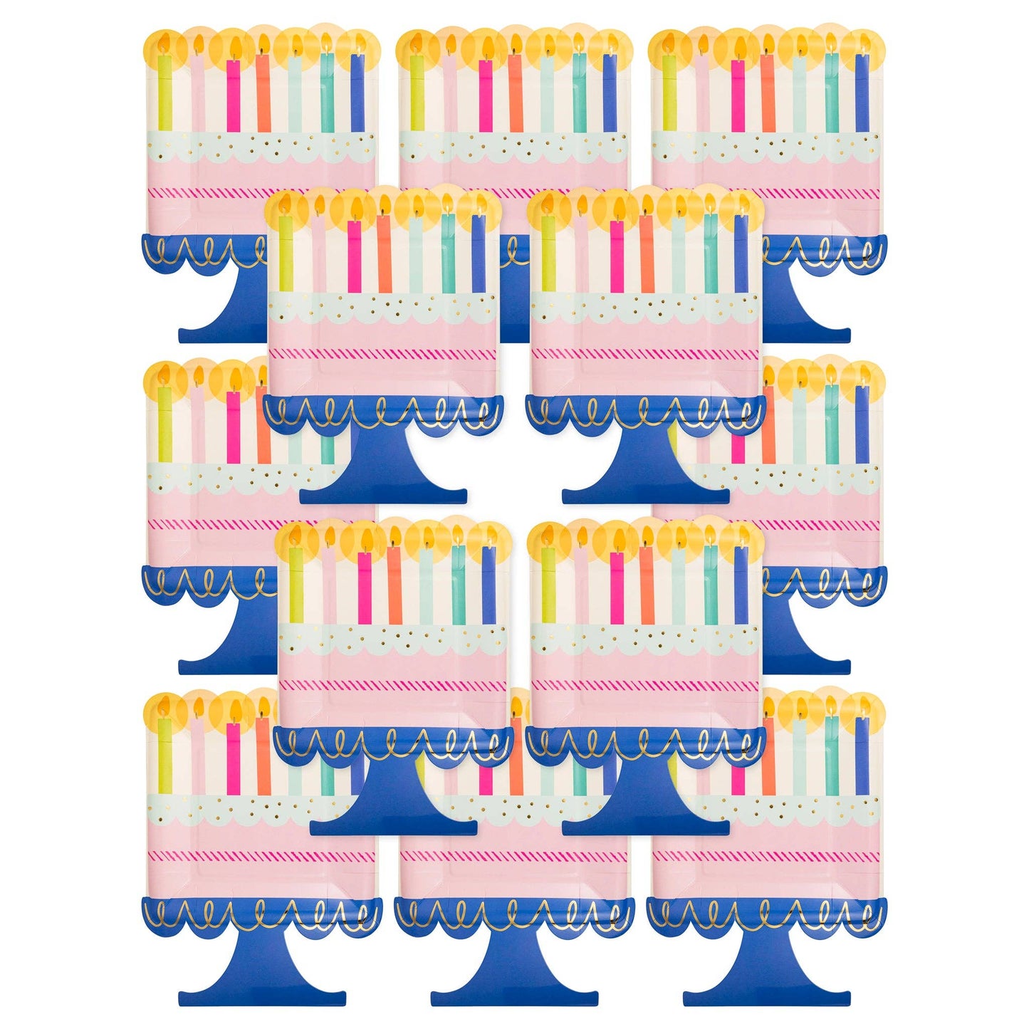 Cake Shaped Paper Plate- 12 pk