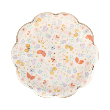 Butterfly Floral Paper Plate - 8 pk