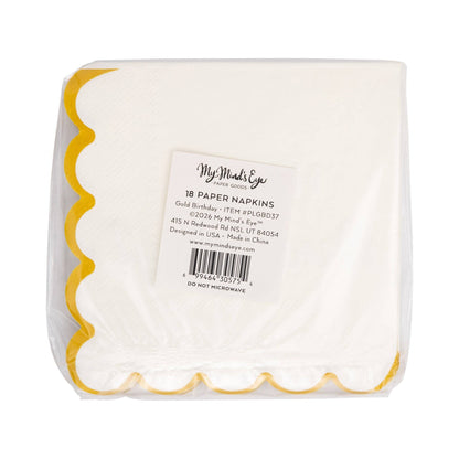 Foil Birthday Cocktail Napkin - 18 PK