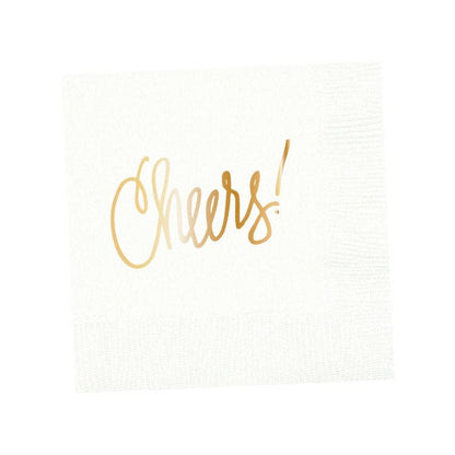 Cheers! | Napkins (18 colors): Black- 25 pk.