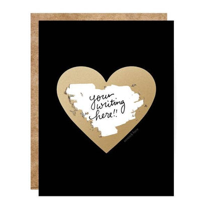 Scratch-off Black Heart - Love / Friendship Card