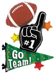 35" Go Team Football Tailgate Trio foil balloon - ITB
