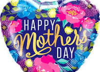 18" Heart Mother's day colorful foil balloon - D1