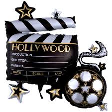 30" Hollywood film clapboard foil balloon